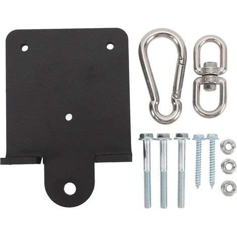 Soporte resistente para saco de boxeo, con rotación de 360°, montaje en pared/techo, gancho para viga de madera, compatible con hamaca y columpio. (1/5)