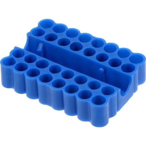 Porte-Embouts Hexagonaux Plastique Organisateur 32 Troues Bleu (1/5)