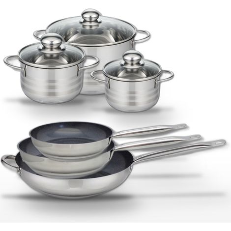 Lot de 3 Poêles céramique 24/28/32cm Elo Profi Therm Platinum et 3 Faitouts 14/16/20cm Elo (1/5)