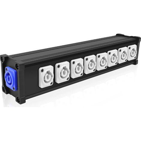 PowerCon entrée à Sortie 1 à 8 boîte de diviseur de Puissance 8 canaux Multi 1 en 8 connecteur de Sortie PowerCon pour Faisceau d'écran LED, lumière de scène (1/5)