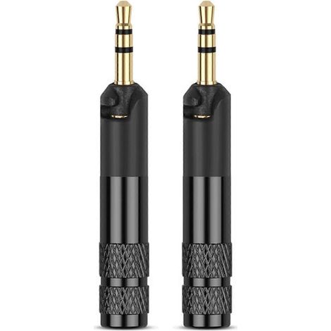 2-teiliger, vergoldeter 3,5-mm-Klinkenstecker-Adapter für Sennheiser HD558, HD518 und HD598 (1/4)
