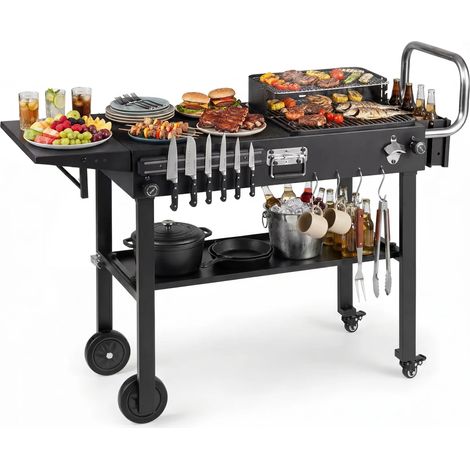 Outdoor Foldable Grill Cart for Blackstone Griddle with Tabletop (1/2)