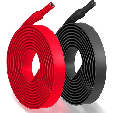 Lot de 2 Gaines Thermorétractables 4:1, Diamètre 4 mm et Longueur 2 m, Gaines Thermorétractables avec Colle, étanches et isolantes, au Mètre, Pour isolation de Câbles (1/5)