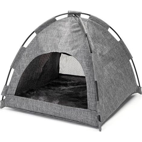 Pet Maison pour Chats Tente pour chat à double usage hiver etété Bac et maison de toilette pour chat (1/5)
