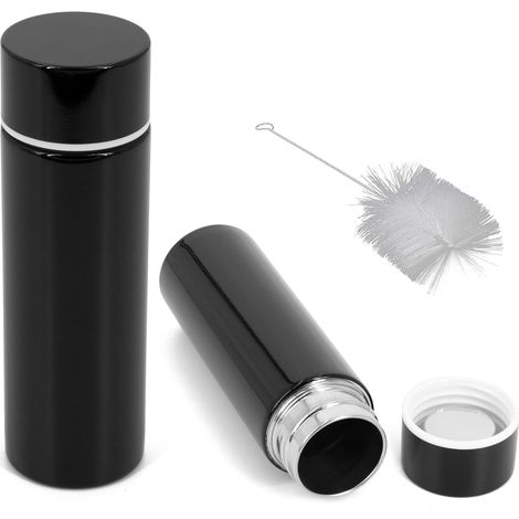 Mini bouteille isotherme, capacité 100 ml, noire, (1/3)