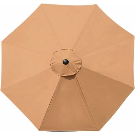 Parasol de rechange avec 8 baleines pour jardin, terrasse, cour, plage, piscine, marché (auvent uniquement), kaki (1/5)
