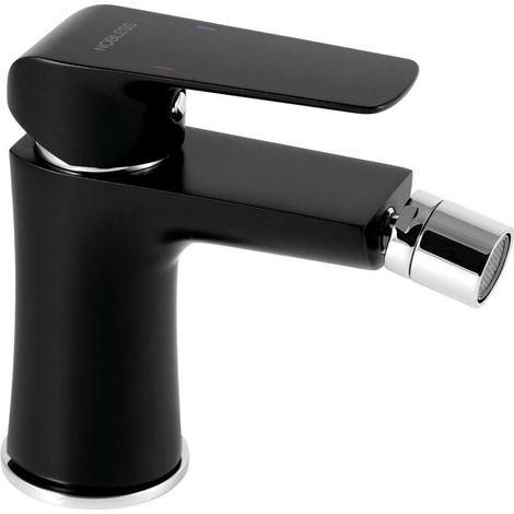 Novaservis Nobless Tina - Miscelatore da bidet, con sistema di scarico, nero opaco 38011,5
