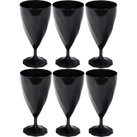Bicchieri in PS neri da 15 cl (VV 15 EBENE) 6 pezzi. (1/2)