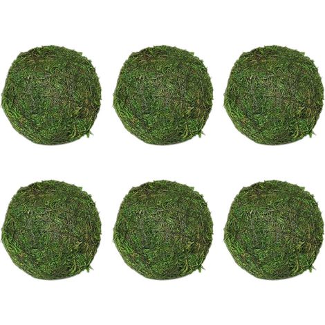 6 boules de mousse verte 10cm pour vase, décoration de Noël, mariage, jardin et fête