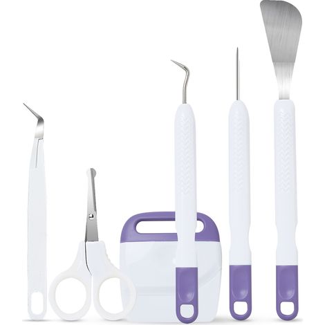 6pcs Outil de Désherbage pour Vinyle Compatible Cricut Joy Accessoires Tool Bundle Craft - Cricut Tools Crafting Joy Maker Accessoires pour Silhouette/Siser/oracal 631 651 751,Mauve (1/4)