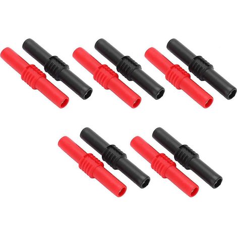 10 Stück U22 4mm Bananenstecker-Kupplungs-PVC-Verlängerungsadapter für elektrische Prüfungen 42mm