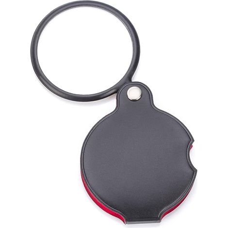de poche 8X étui de protection pliable en cuir loupe de (1/4)