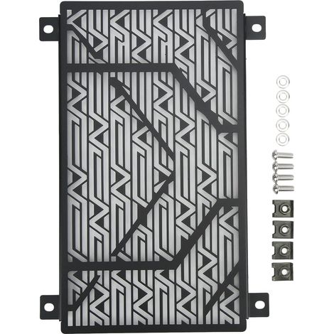 Couvercle de Radiateur, Couvercle de Radiateur en Alliage d'aluminium, Protection de de Moto, Protection de, Grille de de Moto, de Réservoir d'eau en Acier Inoxydable pour 250300 (BLACK) (1/5)