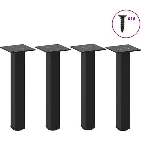 Couchtischbeine 4 Stk. Schwarz 30-32 cm Stahl