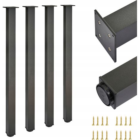 4 x Patas 60x60 Alto - 1100 mm Negro (1/5)