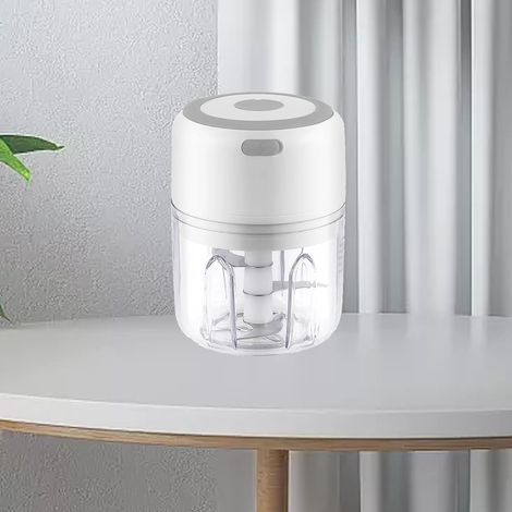 Hachoir à ail électrique 250 ml sans fil, multifonctionnel et détachable, mini hachoir pour gingembre et oignons blancs (1/5)