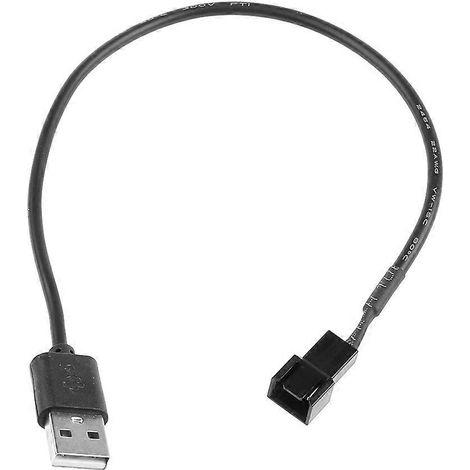 32 cm / 12,60 Zoll 5 V USB 2.0 A auf 3-Pin PWM Lüfteradapterkabel USB-Verlängerungskabel