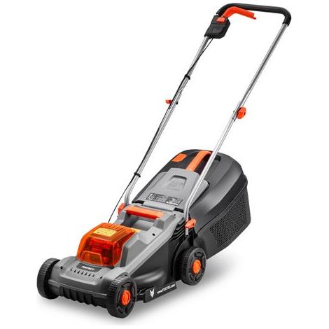FUXTEC 20V cortacésped sin cable, cortacésped para jardines pequeños y medianos, recogedor de 30 litros, anchura de corte 30 cm, silencioso/ligero FX-E1RM20ECO