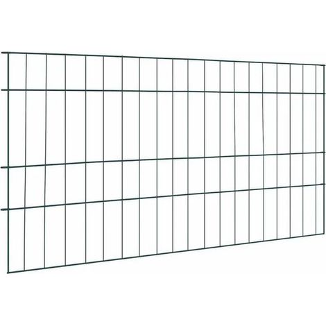 Ensemble de clôture de jardin en acier, 5 pièces, vert, 100 x 50 cm (1/5)