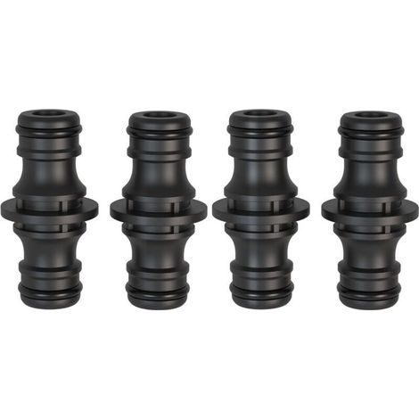 Couplage, 4 pièces 1/2" raccord tuyau d'arrosage - Pièce de raccordement pour une connexion sûre des tuyaux, connexion de deux tuyaux pour la prolongation