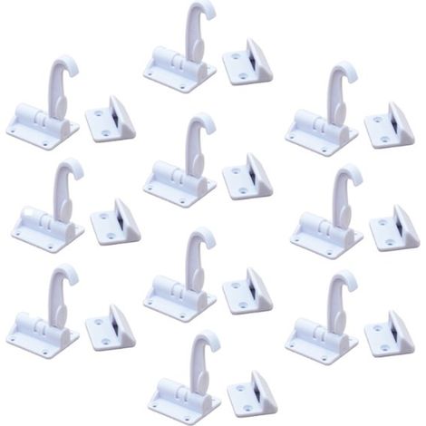 Set de 10 - Serrures de sécurité pour enfants - Wit - Sécurité pour Enfants - Serrure pour tiroir - Sécurité Bébé - 42 x 38 x 65 MM - Serrure pour tiroir - Sécurité pour enfants - ABS (1/4)