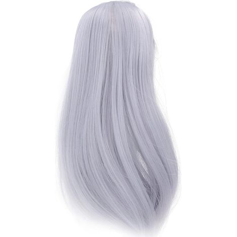 Perruque de Cheveux de Poupée Douce et Longue Bouclée de Remplacement pour Poupée 1/3, Perruque en Maille de Fibre Haute Température pour un Look Brillant, Adaptée aux Têtes de de 8 à 9 (1/5)