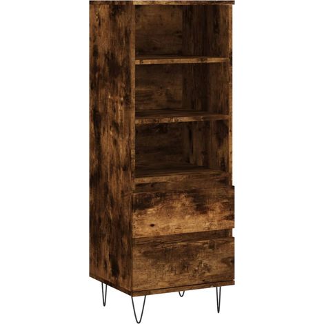 Credenza cassettiera cassettiera mobile contenitore organizer cucina soggiorno soggiorno alto 40 x 36 x 110 cm derivati del legno marrone 020033354