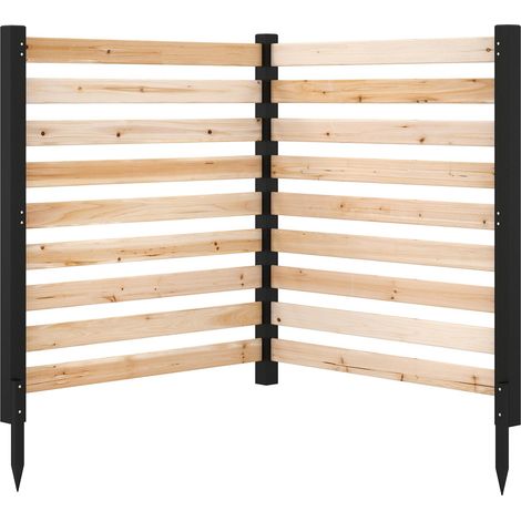 COSTWAY Recinzione Giardino Pannelli Grigliato Recinto Rete Staccionata Steccato Ringhiera Divisorio Separe Cancelletto Legno Esterno Copri Condizionatore Bid