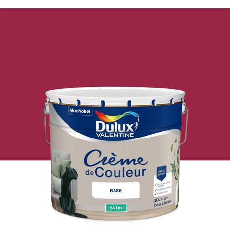 Peinture Crème De Couleur Satin Framboise 10L - Dulux Valentine (1/4)