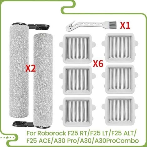 Für Roborock F25 RT/F25 LT/F25 ALT/F25 ACE/A30 Pro/A30/A30ProCombo: HEPA-Filter und Bürstenwalzen für Staubsauger