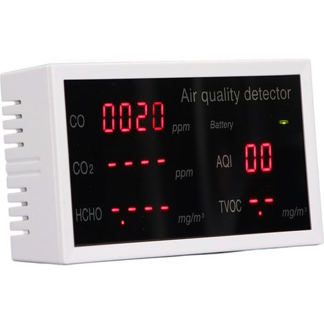 5-in-1-Raumluftqualitätsmessgerät, tragbares PM2,5-HCHO-CO2-Messgerät, Kohlendioxid- und Formaldehyd-Monitor (1/5)