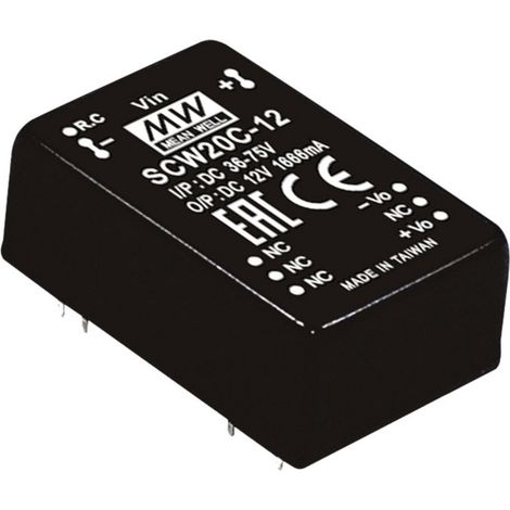 MEAN WELL SCW20A-15 DC/DC-Wandlermodul 1.333 A 20 W Anzahl Ausgänge: 1 x Inhalt 1 St.