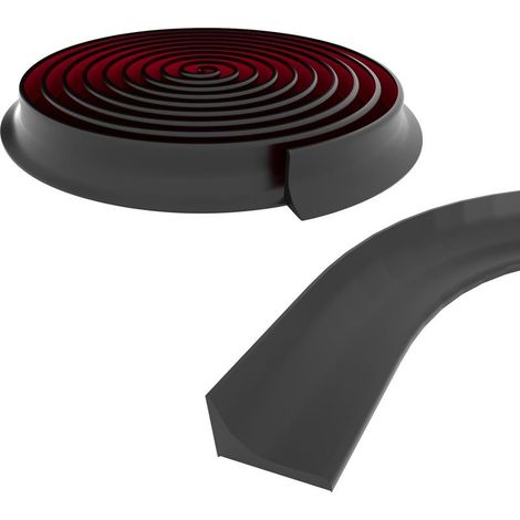 Cloison de douche pliable en silicone, anti-débordement, pour baignoire, coin, lavabo (noir) (1/5)