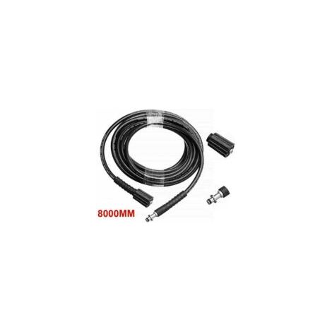 Tubo flessibile per pulizia ad alta pressione da 8 m, compatibile con Karcher K2, K3, K4, K5, K7 Professional e con raccordi rapidi M22 per una maggiore flessibilità.