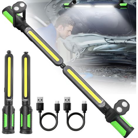 Lampe de mécanicien rechargeable – 2-en-1, barre aimantée avec détecteur de mouvement – 2400 LM – Idéale pour réparation auto, inspection, garage et urgence (1/5)