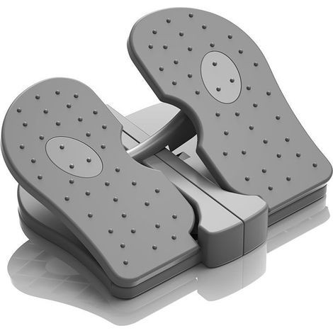 Machine à Pas Mini Stepper en Nylon Renforcé - Entraîneur Silencieux Pliable pour Jambes sous Bureau - Gris Taille Unique (1/5)