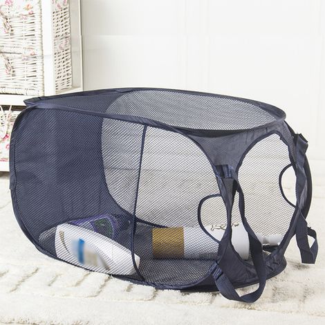Panier de rangement pliable en toile Oxford, noir, pour linge sale ou bric-à-brac, corbeille multifonction portable (1/5)