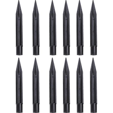 12 piquets de terre pour lampe de jardin, prise de terre résistante à la corrosion, piquet d'éclairage paysager (A) (1/5)