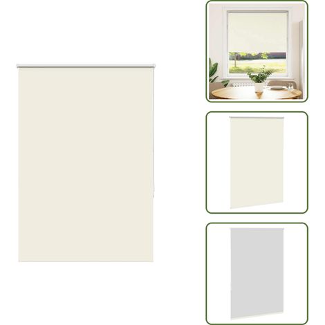 vidaXL Verdunkelungsrollo Cremeweiß 100x175cm Stoffbreite 95,7cm (1/5)