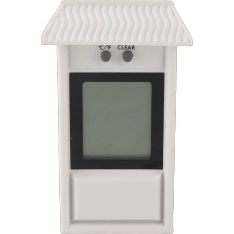 Thermomètre Hygromètre Numérique Étanche Max/Min °C/°F ABS Blanc 13,2x8cm pour Intérieur Extérieur Frigo (1/5)