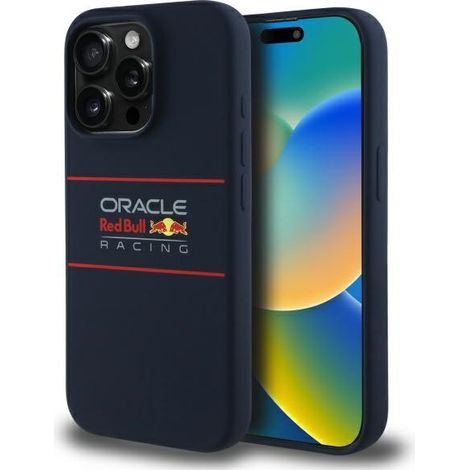 Red Bull RBHMP15L24SIHSRV Coque rigide iPhone 15 Pro 6.1 bleu marine Silicone Logo horizontal MagSafe (1/5)