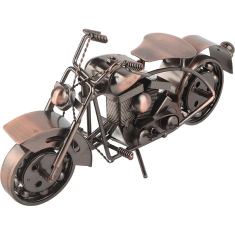 Moto en métal rétro, décoration en fer forgé de haute qualité pour salon et chambre, ornement élégant (1/5)