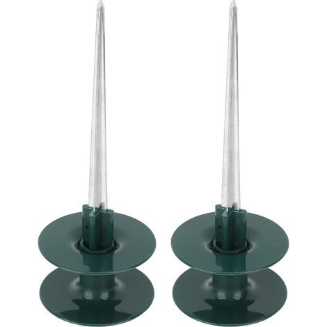 Enrouleurs de Tuyau, Support de Guide de Tuyau d'arrosage Robuste en Zinc pour Jardin, Pelouse, Piquet de Guidage de Tuyau d'arrosage 2 Pièces, Rouille Durable (1/5)