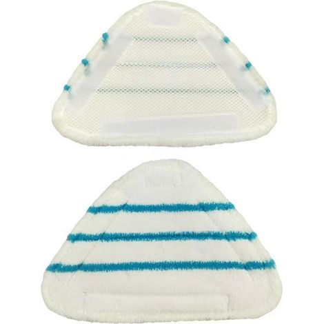 Housses en Microfibre Balai Vapeur Steam Accessoire Chiffons universel Triangle lavable pour Nettoyeur Vapeur Hot Spray, Blanc Microfibre Steam Mop Pads Lavables En Machine(lot de 3) (1/5)