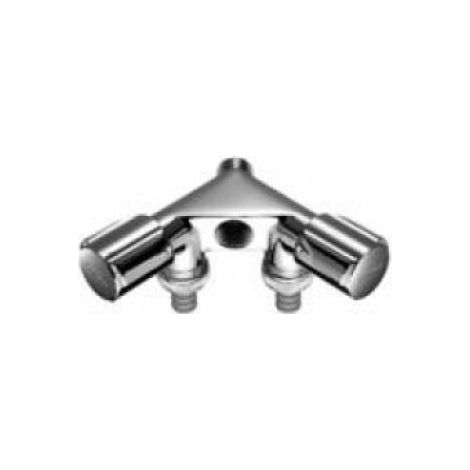 Schell shunt vanne double 033.680.699 filetage intérieur 1/2 », chromé , avec raccord de tuyau (1/4)