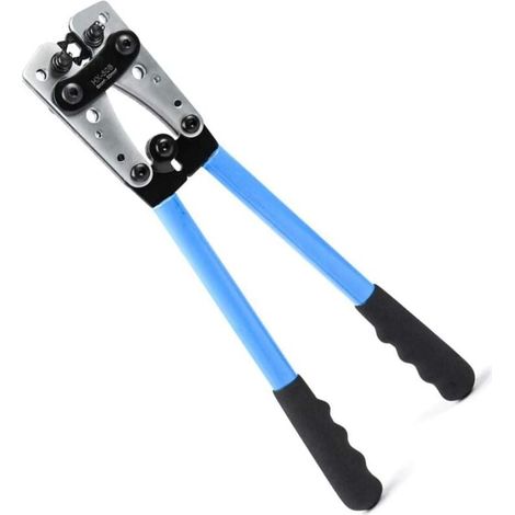 Cosse de cable de batterie Outils de sertissage Pinces d'électricien pour sertir des cables de 6-50mm2 (AWG 8-1 / 0) avec la plaque métallique (1/5)