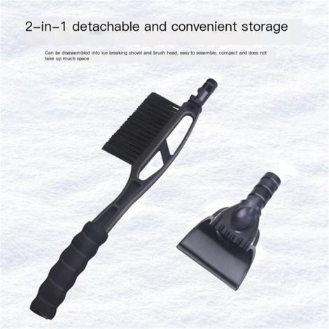 Brosse à neige et grattoir à glace 3 en 1 pour véhicule, outil de dégivrage multifonction pour pare-brise de voiture, accessoire (1/5)