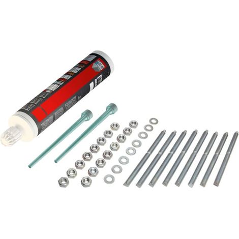 Moravia Kit de fixation pour élément de protection anti-chocs + mortier injectable