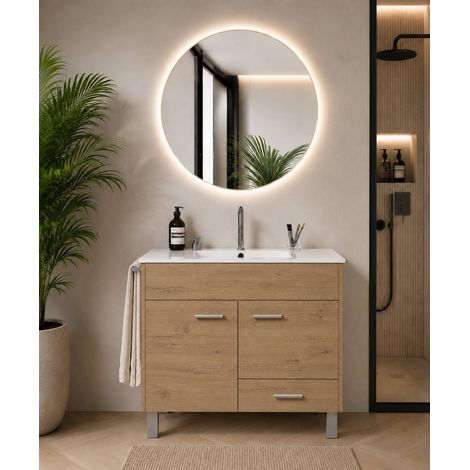 Meuble de salle de bain avec vasque ORIGENBATH SAMOS sans miroir 60x35 cm estepa (1/5)