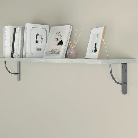 Klassische Regalkonsole Silber Grau Bücherregalhalter Wandregalträger Garderobenkonsole 250x200mm